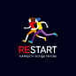 RESTART marathon, visual identity : Logo and visual identity for Restart charitable marathon 