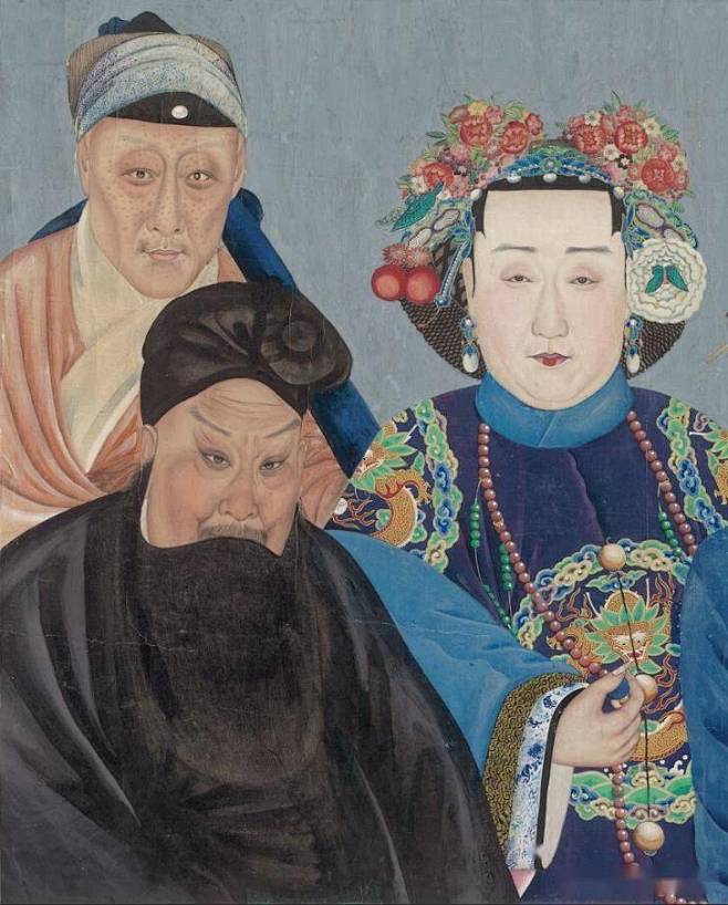 光绪、同光十三绝重彩图卷_沈容 :  光...
