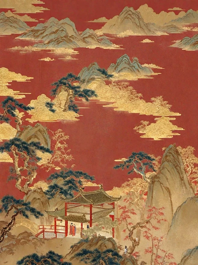 古漆描金｜东方美｜山水金漆