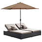 Atlantic Double Chaise Lounge Chair with Umbrella,   Love this too!!! So classy and relaxing: