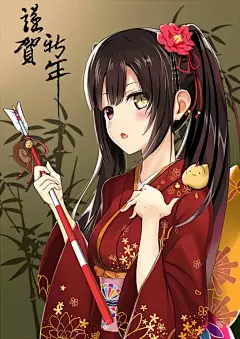 #二次元# 美女卡通女生少女头像中国风壁纸高清手绘插画动漫素材 @宇飞视觉