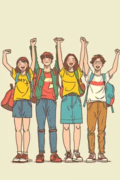 创作青年人物图片插画图