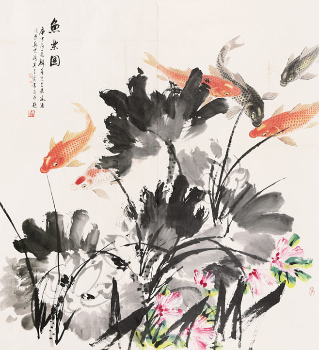 吴青霞笔下的鱼虾之乐（2） - 东北·老...