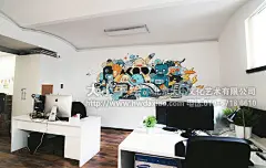 卡通墙绘，创意彩绘，趣味手绘墙，手绘壁画，餐厅手绘墙，办公室手绘墙，北京墙绘公司