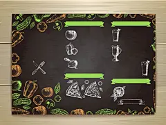 手绘菜谱食物元素海报背景模板矢量图平面广告 画册 设计图片 免费下载 页面网页 平面电商 创意素材