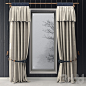                                     Curtains with marine decor
                                