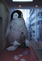日本画师もの久保笔下的巨大动物
#巨大动物# ​​​​
