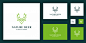 Inspiring deer and leaf logos Premium Vector