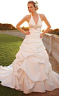 Halter wedding dress. Don't really know how I feel about this one- definitely would have to try it on