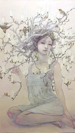 水彩美女人像插画(2)_LoveRose.net|性感美女_美女_高清美女_大图下载