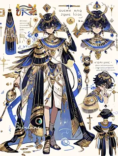 人物设计：古埃及神话•荷鲁斯之眼_1_缘月_来自小红书网页版