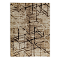 宜家几何图案现代风格客厅暖色亲肤地毯机织丙纶长方形可手洗家用-淘宝网