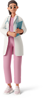female doctor with clipboard插图，PNG、SVG格式。