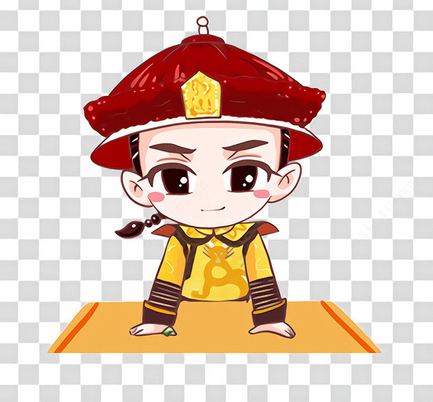 清朝Q版古代皇帝乾隆png免抠素材_新图...