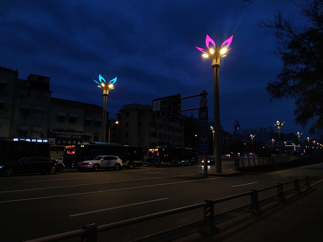 七彩渐变景观路灯-变色路灯-世博光电生产...