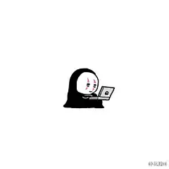 手绘动漫卡通头像，无脸男