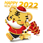 2022新年卡通立体虎鞭炮