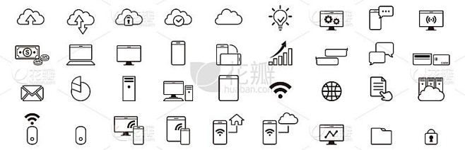 icon IT计算机和设备传输