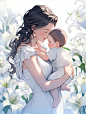 daizizi_An_elegant_and_beautiful_young_woman_holding_a_baby_boy_ed40fec8-e92d-400e-9c15-194a170f7b4b_3