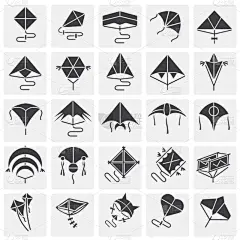 风筝,国际著名景点,正方形,背景,插画,动机,风,休闲,爱