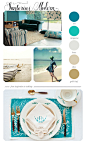 turquoise tabletop inspiration #色彩搭配#