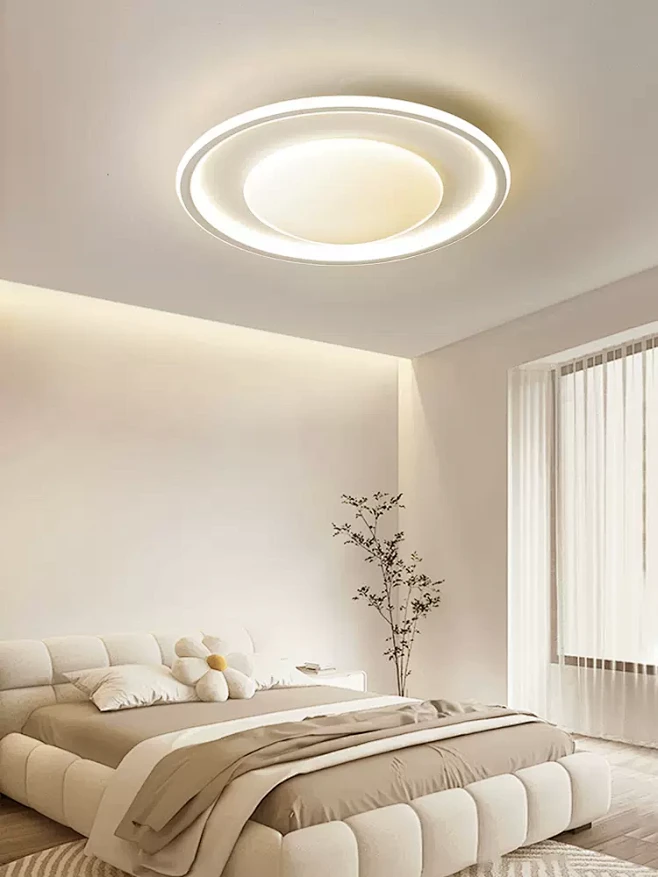 led卧室吸顶灯2023新款护眼极简书房间灯具现代简约超薄家用大气-tmall.com天猫-花瓣网