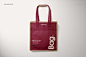 无纺布手提袋红酒袋PSD分层样机贴图模版 Bottle Non Woven Tote Wine Bag Mockup Set