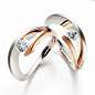 18ct white and rose gold diamond ring