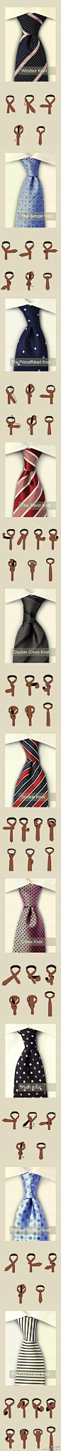 Different ways to tie ties. | Men's Fashion