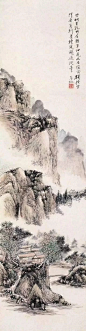 黄宾虹 《柴门独掩》