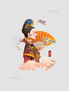 天宫号卫星中国风国潮神话人物