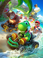 Koopa Beach - Mario Kart 64 Fanart, Renato Giacomini : An amazing and nostalgic N64 title that I had the pleasure of painting in co-op with my buddy Cassio Yoshiyaki.
https://www.artstation.com/yoshiyaki