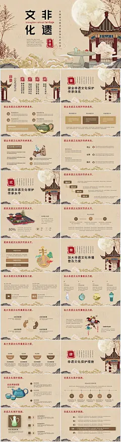 中国风非遗文化PPT-源文件