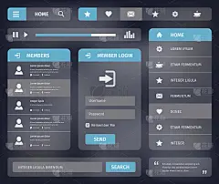 矢量移动web UI模板设计