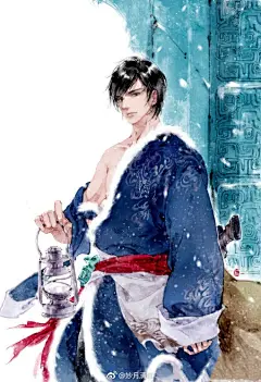 忘川河畔，奈何桥旁。
前世今生，终是逃不过，逃不过那一眼初见。
从此，任他人风情万种，我只对你情有独钟。
任弱水三千纠缠，我只为一瓢断肠。
古风人物插画。分享图片／via 花酒清明
#古风图鉴##古风图片##古风美男子# ​​​​