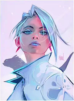 90后插画师 Ross Tran 一组女性人像插画 ​​​​