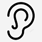 耳垂耳朵听力图标 页面网页 平面电商 创意素材