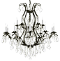 Wrought Iron Chandelier Crystal Chandeliers Lighting H36" X W36" - traditional - chandeliers - Gallery