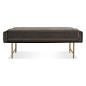 Bank Modern Mink Velvet Bench - Modern Seating and Benches - Blu Dot