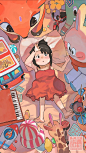 #你好旧时光# 中秋节快乐！《你好旧时光》漫画版手机锁屏壁纸放出！总有一款你会喜欢噢！@凌草夏 @八月长安就是二熊 （苹果与安卓系统适用） ​​​​