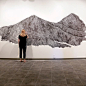 Markers Make Mountains in the Work of This Midwestern Artist.  Katy Ann Gilmore draws faceted, monumental mountains on walls with markers. A Midwesterner transplanted to Los Angeles, Gilmore operates in meticulous expanses: her works run the gamut from pe
