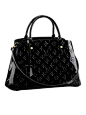 Louis Vuitton 路易·威登 女士黑色MONTAIGNE压花单肩手提包（法国直发）
