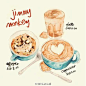 新加坡女插画家Lily X的咖啡日记，好有食欲