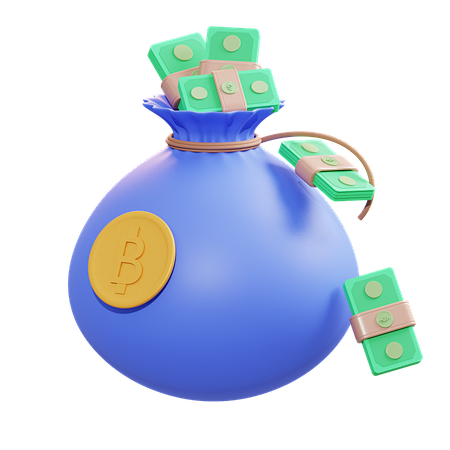 Bitcoin Money Bag 3D...