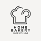 厨师帽面包店logo标志矢量图素材
