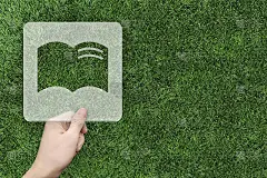 书符号信息框与绿草背景