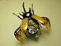 蒸汽朋克，昆虫标本的机械改造。来自艺术家 Mike Libby （insectlabstudio.com）。【相关推荐：O尖峰视界 】

