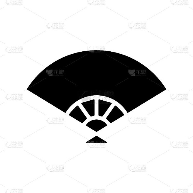 中国风扇图标设计矢量模板