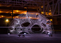 loop pH: SOL dome responsive solar-powered LED light pavilion - designboom | architecture