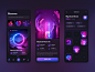 NFT Discover & Collection info explore discover ethereum collection details home violet dark crypto nft neon app mobile ios